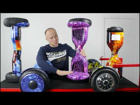 Гироскутер с Влагозащитой Smart Balance 10" c Приложением и Самобалансировкой (Черный молнии) Видео
